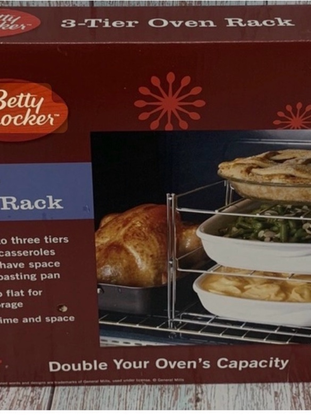Betty Crocker Chrome 3-Tier Oven Rack NEW in box
